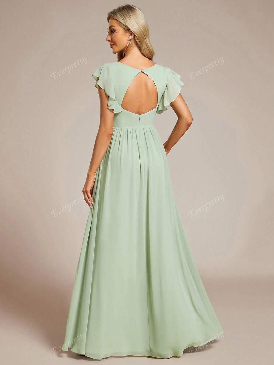 EVER PRETTY ZIELONA MAXI SUKIENKA KOPERTOWY DEKOLT PK01__XL
