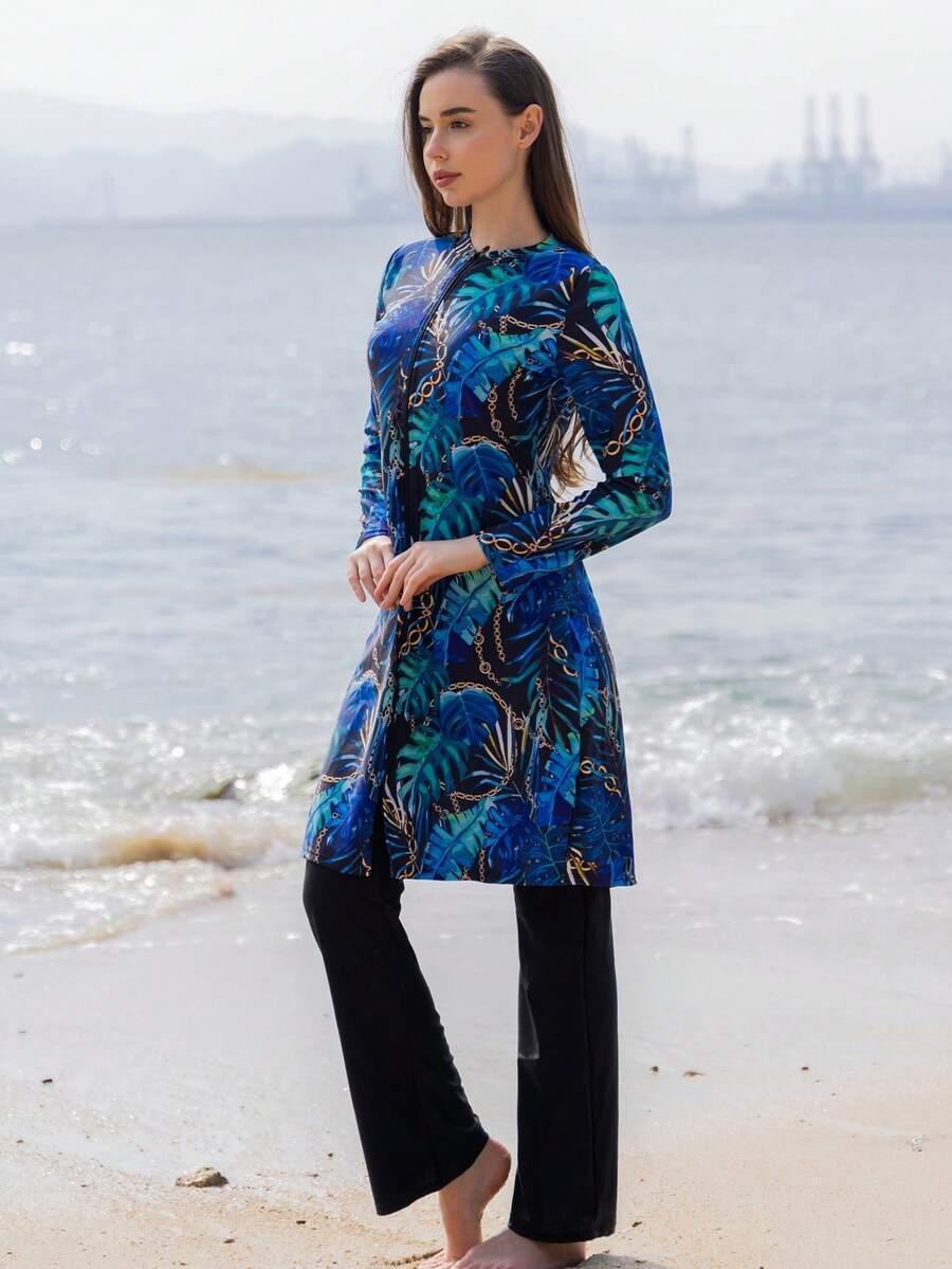 SHEIN DWUCZĘŚCIOWY STRÓJ KĄPIELOWY BURKINI S06__M