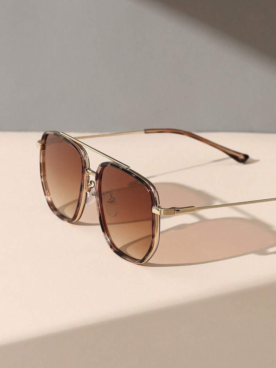 SHEIN BRĄZOWE OKULARY PRZECIWSŁONECZNE