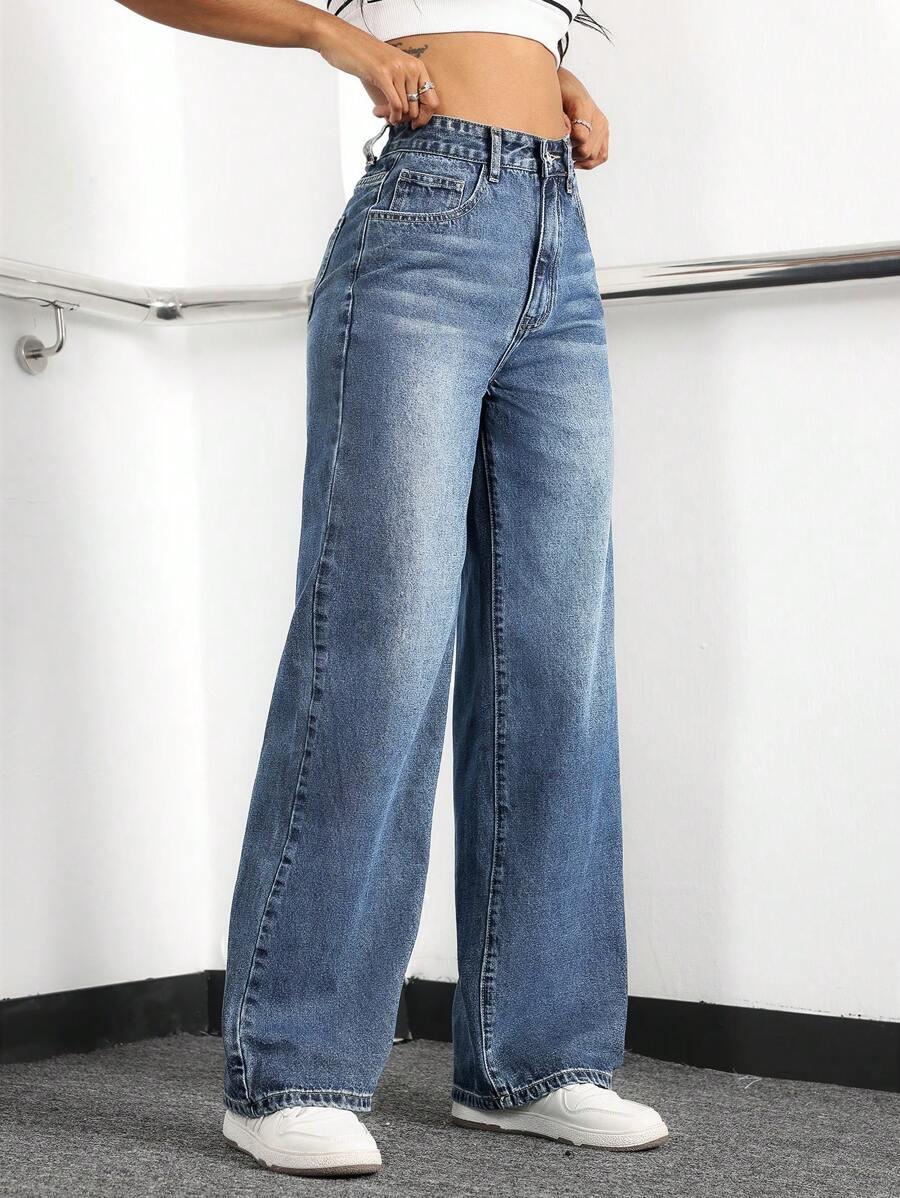 JEANOIX NIEBIESKIE SPODNIE JEANS WYSOKI STAN S06__M