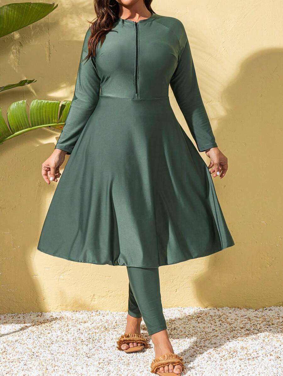 SHEIN ZIELONY DWUCZĘŚCIOWY STRÓJ KĄPIELOWY S06__48