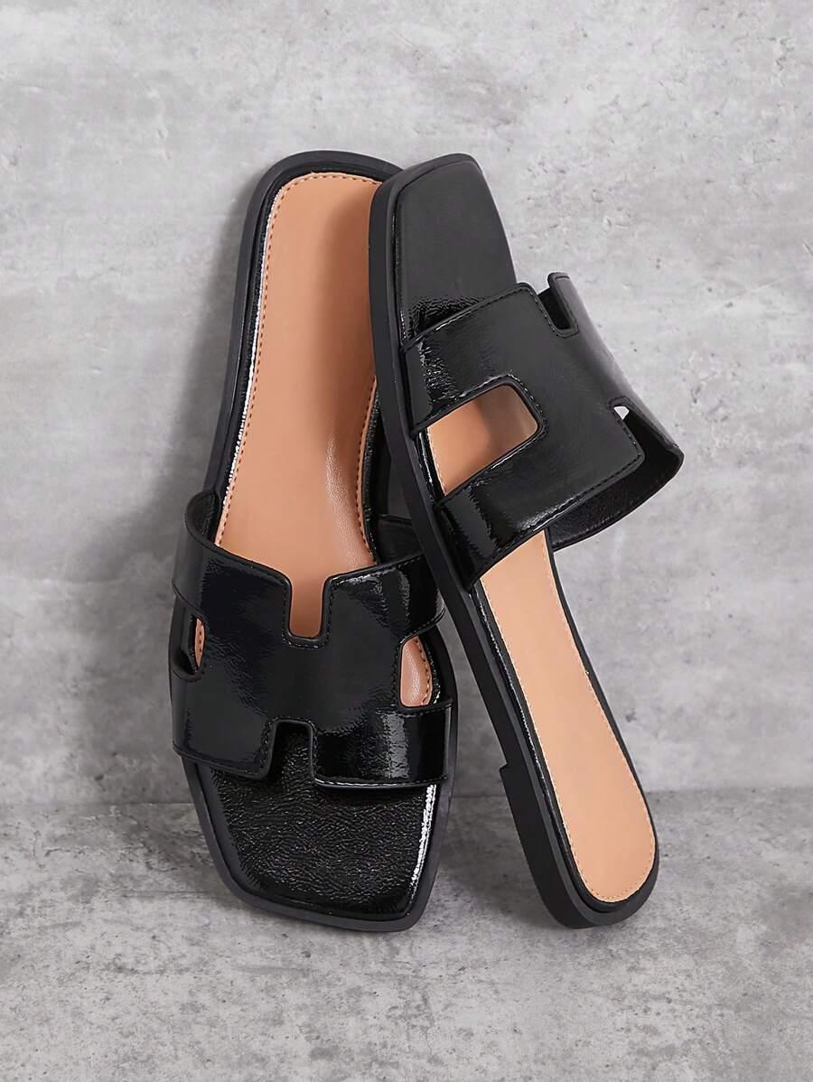 SHEIN CZARNE KLAPKI CASUAL S06__38