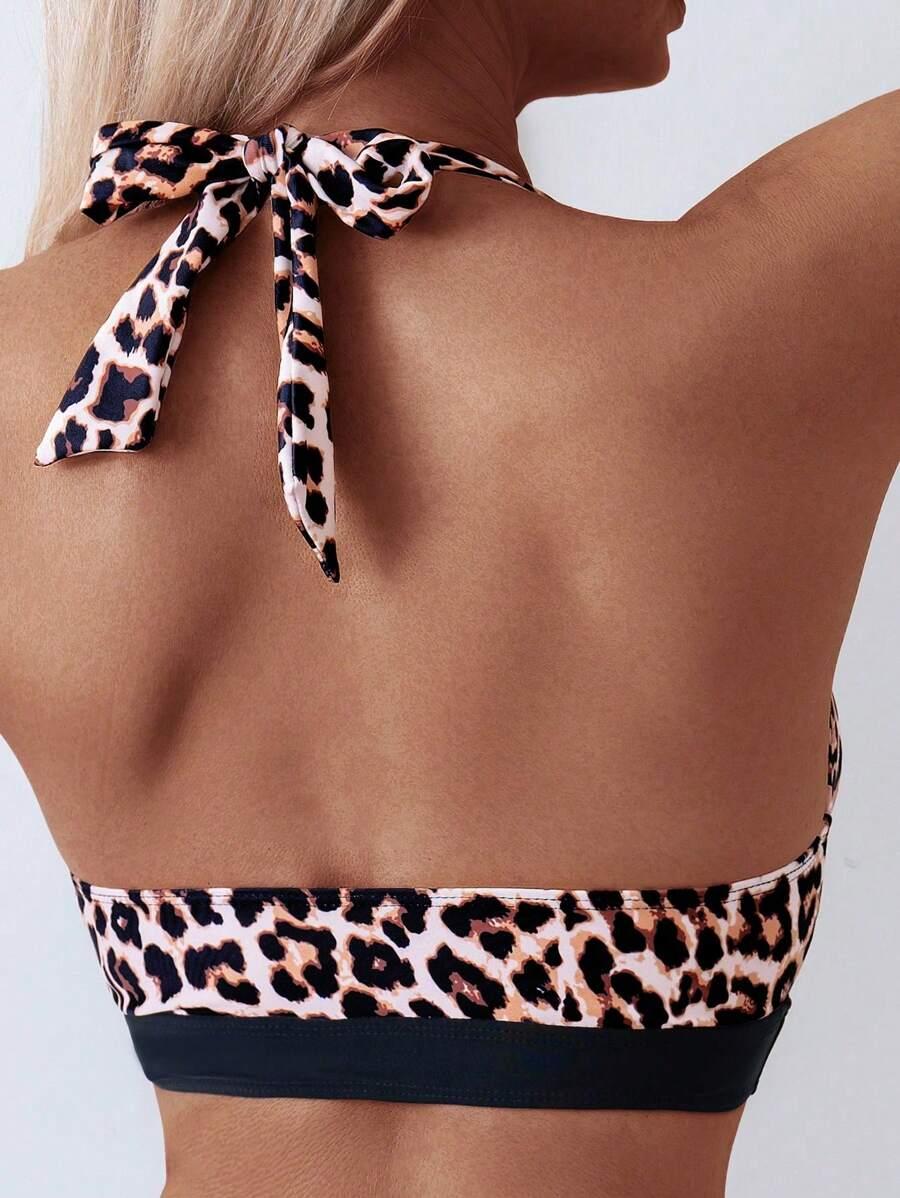 SHEIN DWUCZĘŚCIOWY STRÓJ KĄPIELOWY ANIMAL PRINT S09__XL