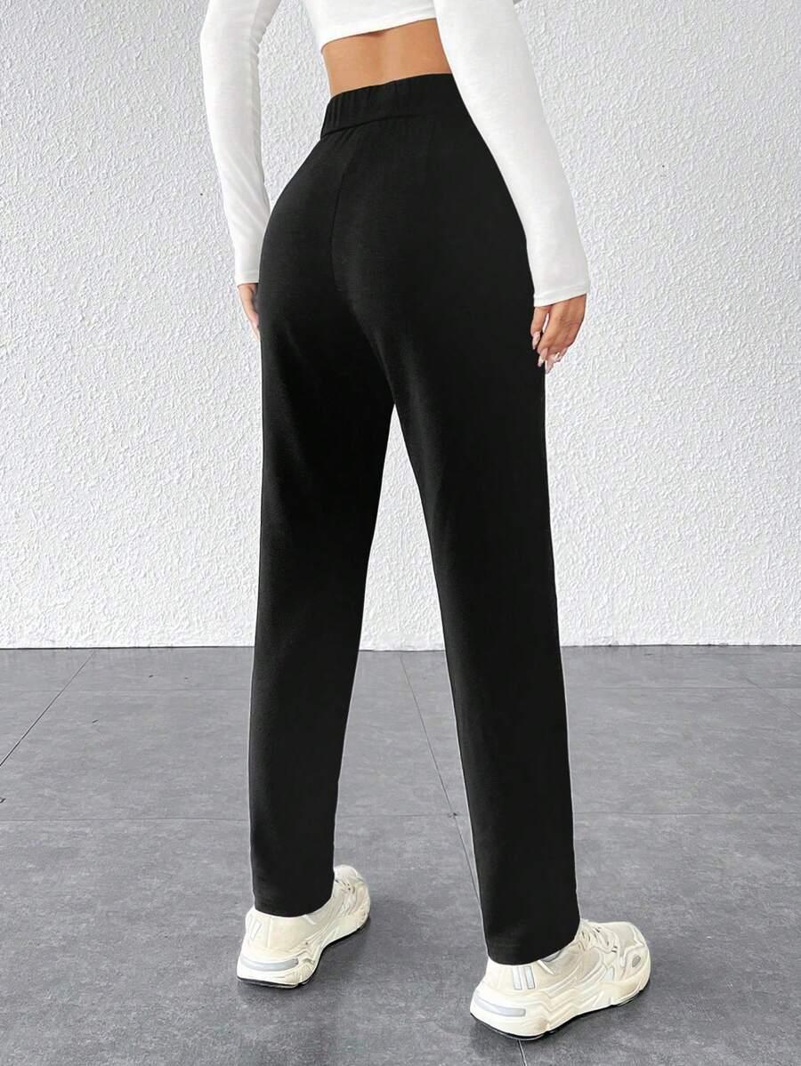 SHEIN CZARNE PROSTE SPODNIE S06__S