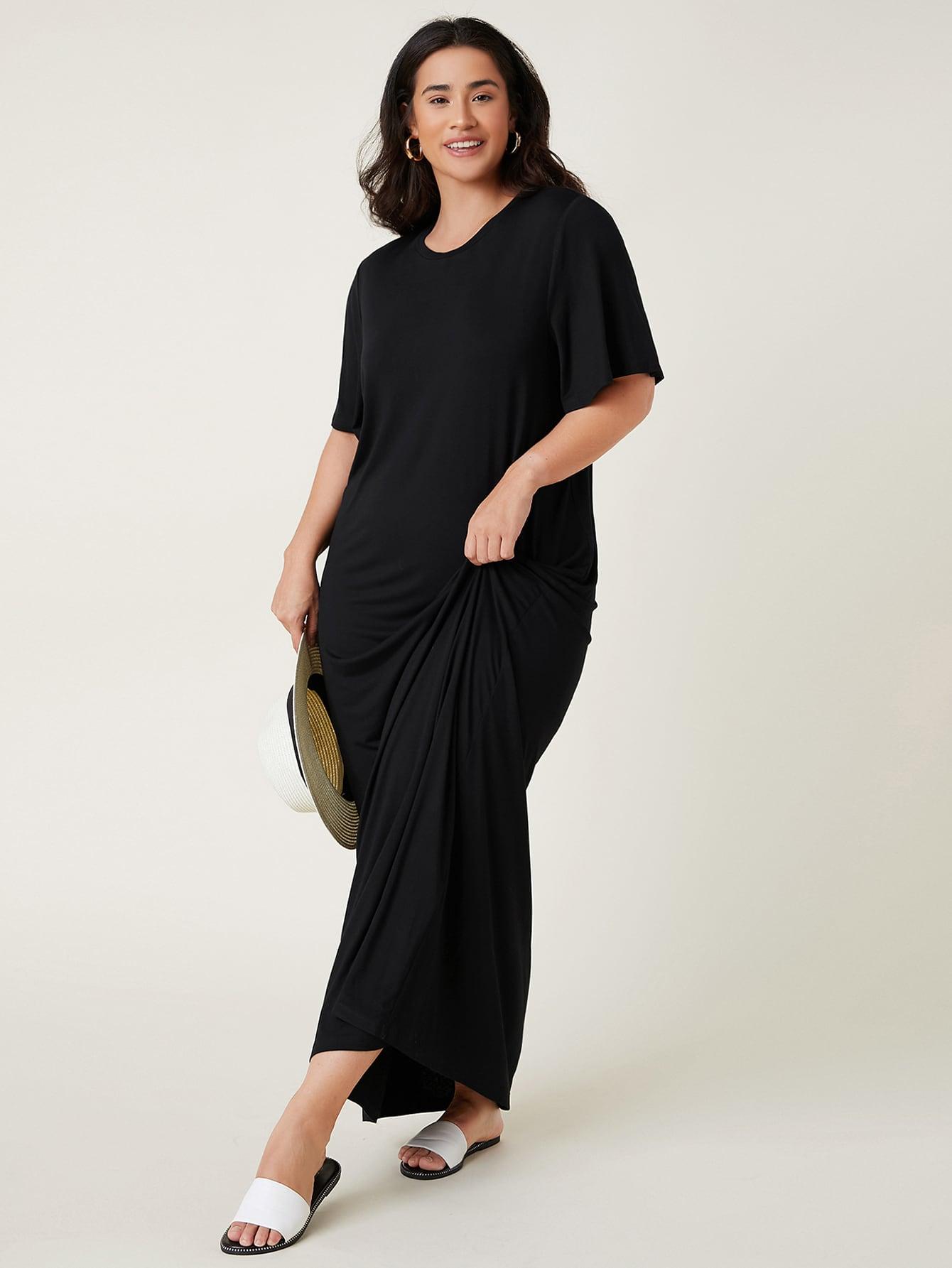 SHEIN CZARNA MAXI SUKIENKA S09__46