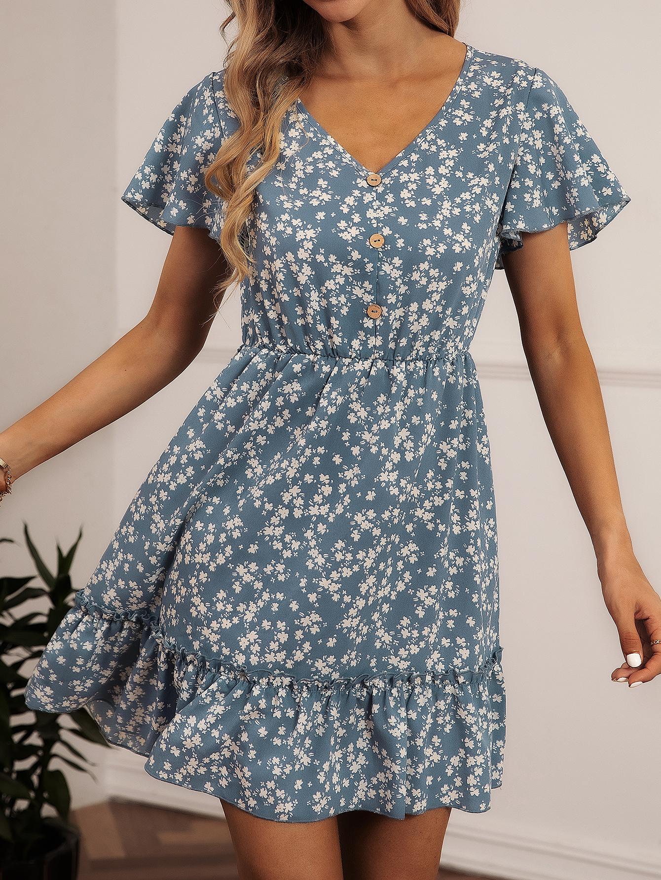 SHEIN MINI SUKIENKA KWIATY S06__S