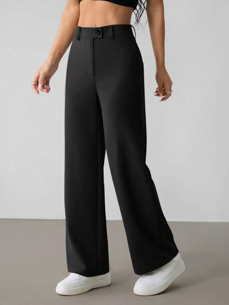 SHEIN CZARNE SPODNIE ELEGANCKIE S06__XS