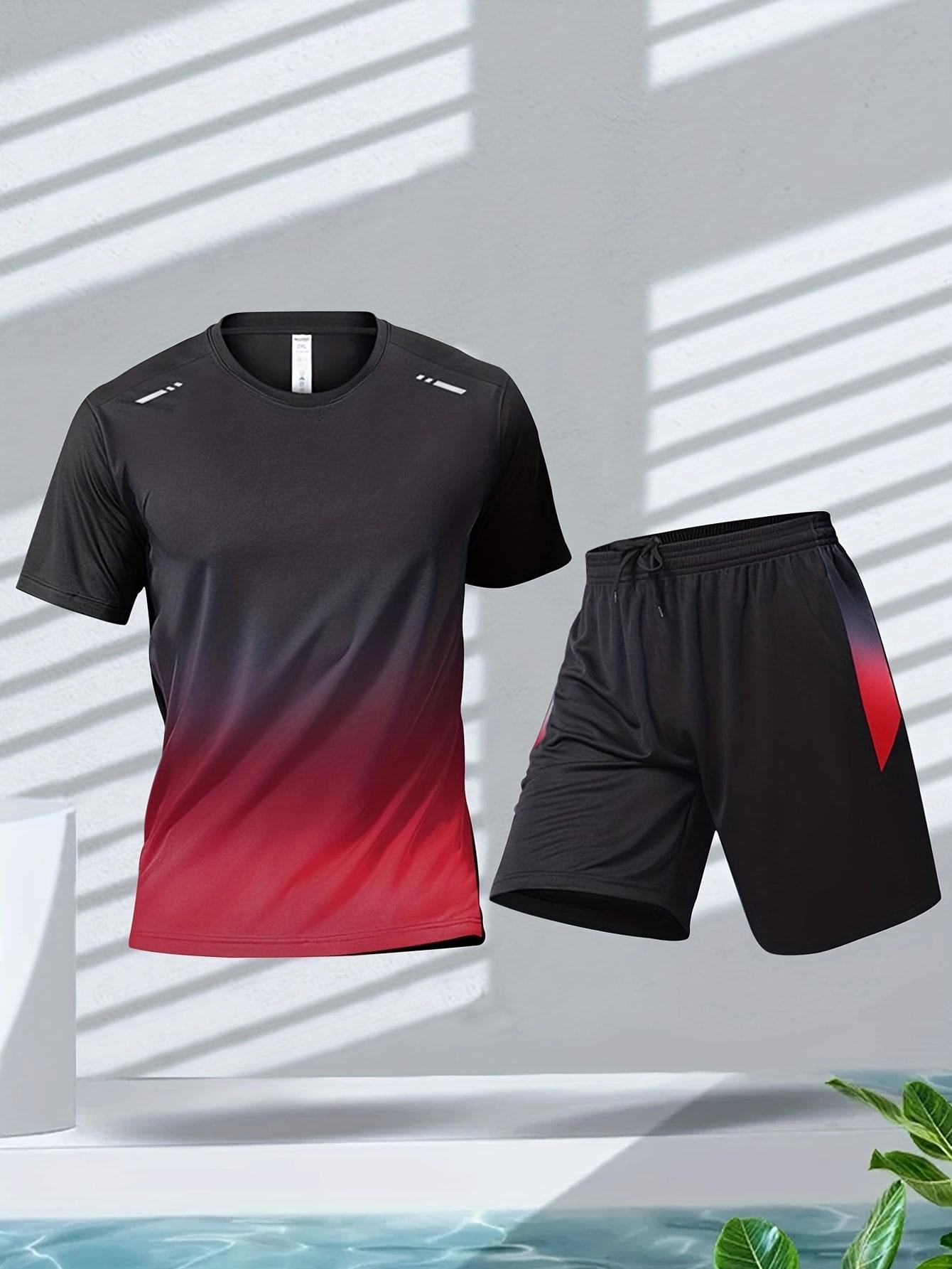 SHEIN KOMPLET KOSZULKA KRÓTKI RĘKAW SPODENKI S06__M
