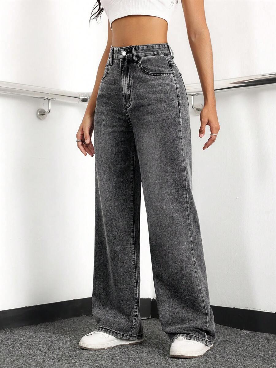 EURMUSE SZARE SPODNIE JEANS S06__L
