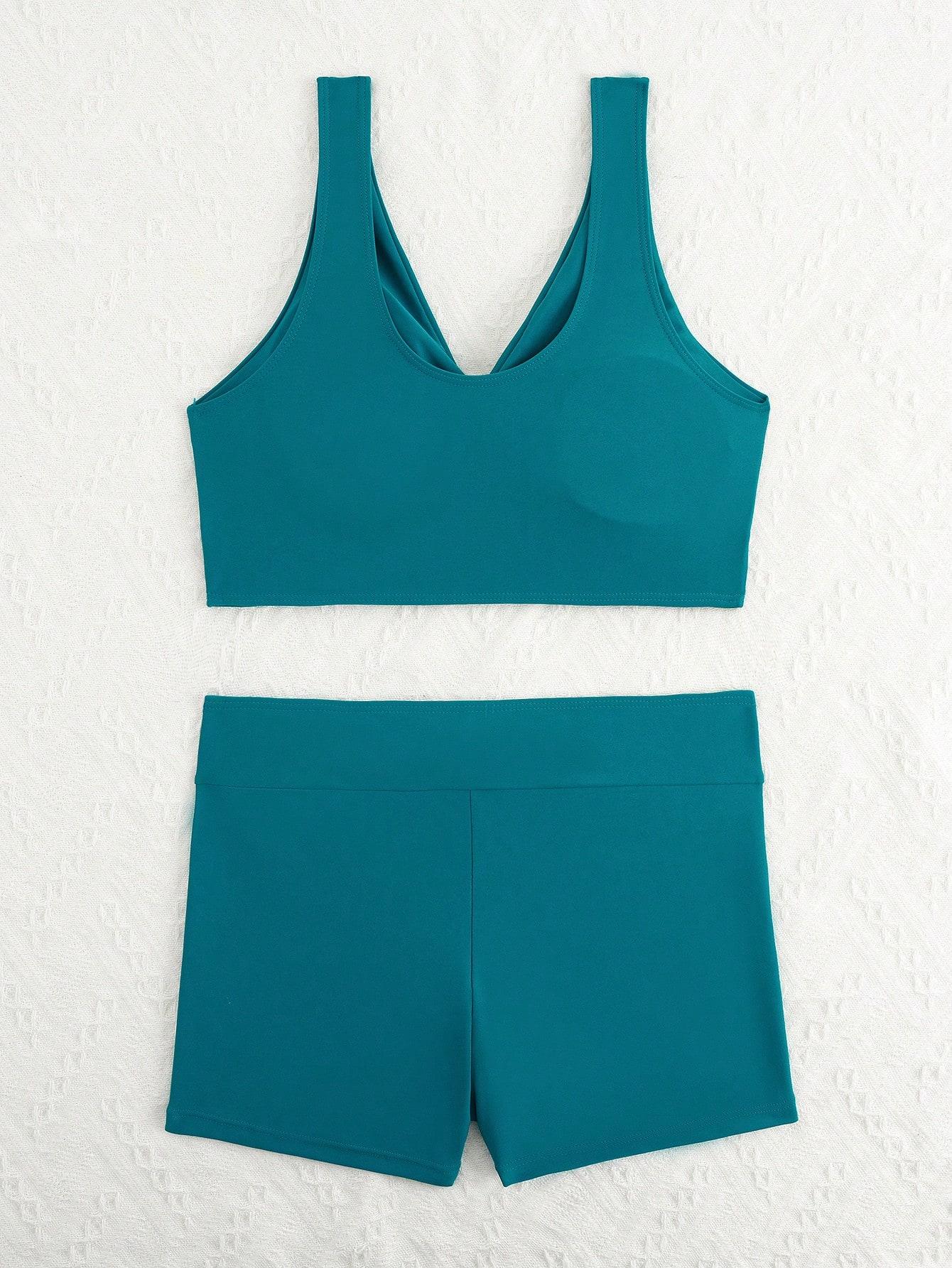 SHEIN NIEBIESKI DWUCZĘŚCIOWY STRÓJ KĄPIELOWY S09__XL