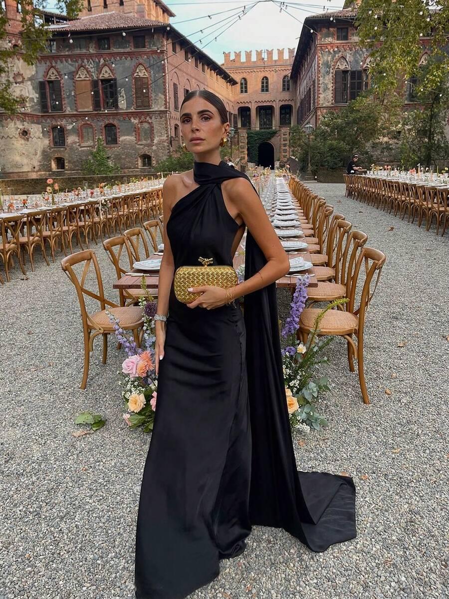 SHEIN CZARNA MAXI SUKIENKA S06__XS