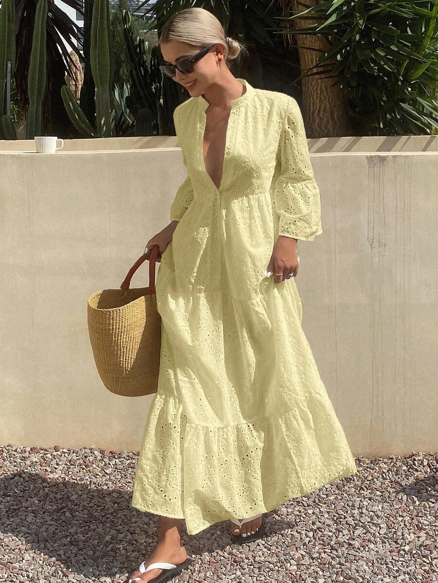 SHEIN ŻÓŁTA MAXI SUKIENKA S06__XL