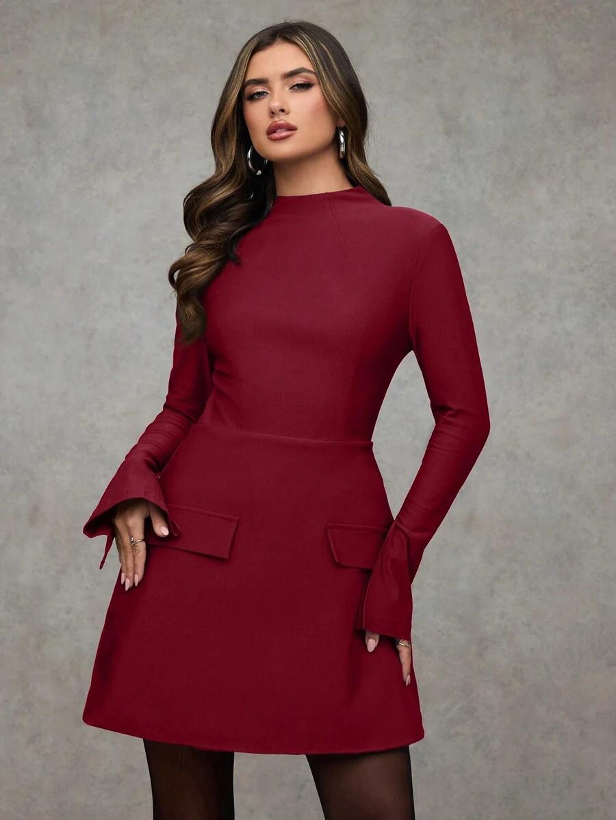 SHEIN CZERWONA MINI SUKIENKA S06__S