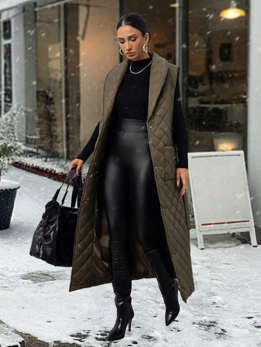SHEIN ZIELONA PIKOWANA KAMIZELKA W01__XL