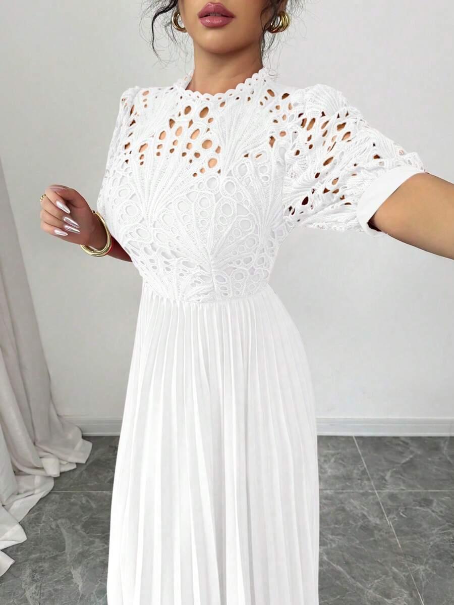 SHEIN BIAŁA PLISOWANA SUKIENKA S06__M