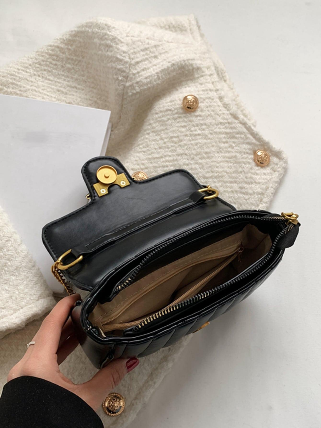 SHEIN CZARNA PIKOWANA TOREBKA S07__20X11CM