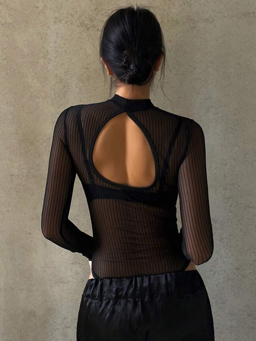 SHEIN CZARNE BODY PASKI S06__S