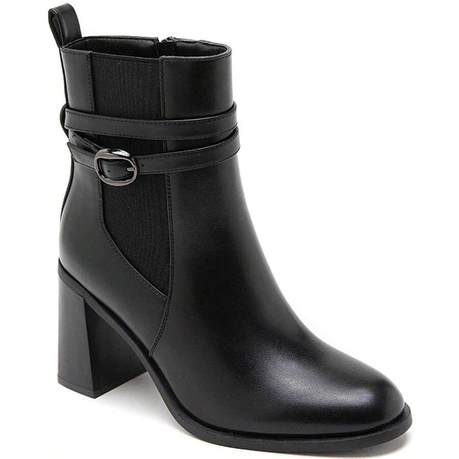 SHEIN CZARNE BOTKI ZAMEK W01__38