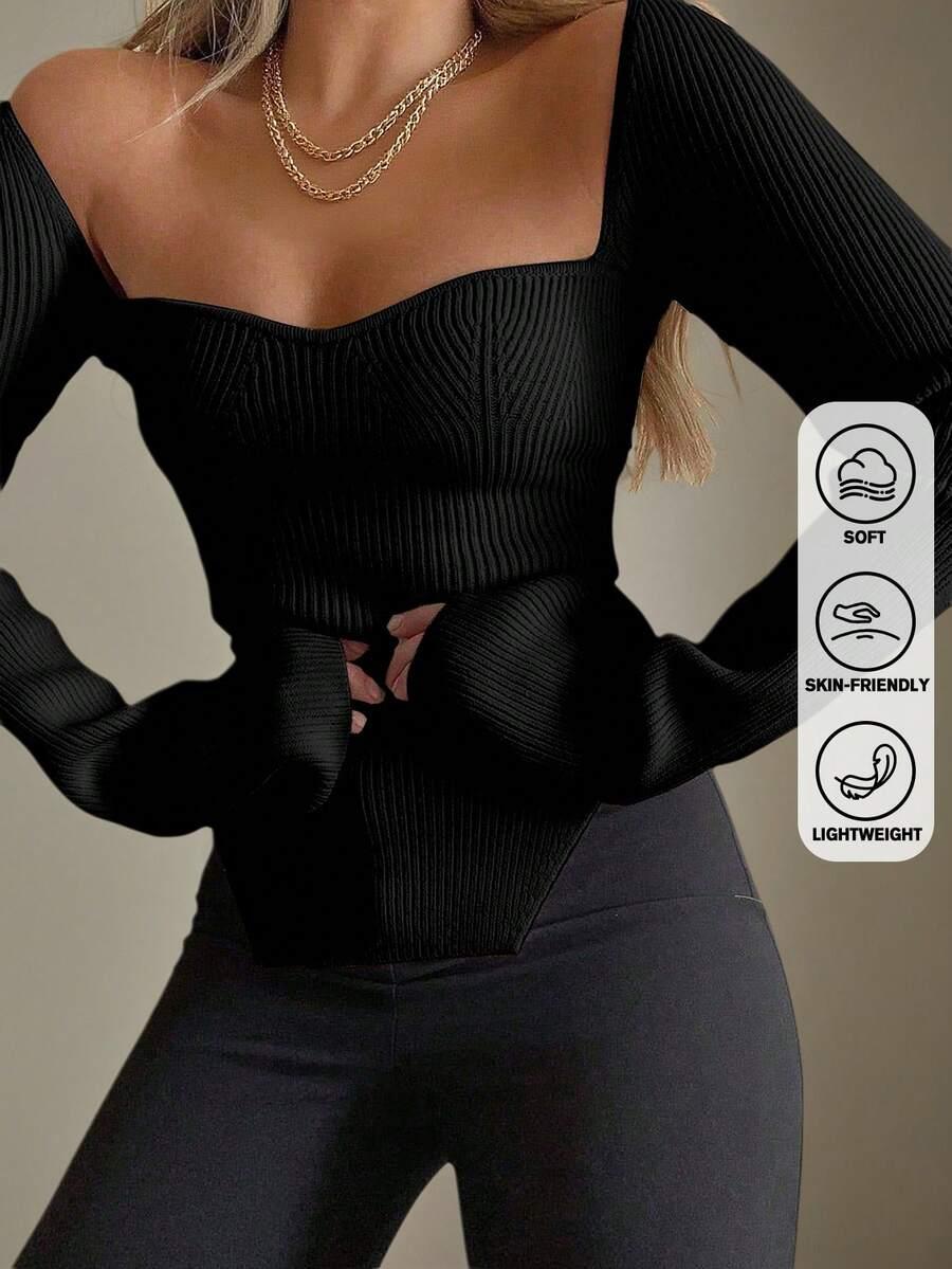 SHEIN BLUZKA DŁUGI RĘKAW S06__XS