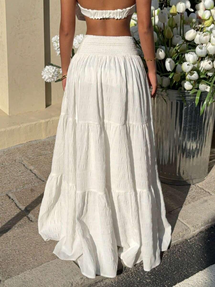 SHEIN BIAŁA MAXI SPÓDNICA S06__S