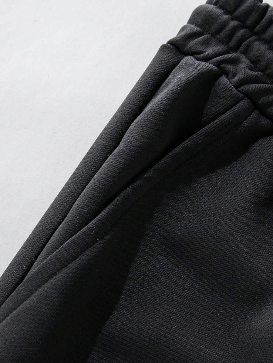 MANFINITY CZARNE SPODNIE DRESOWE S06__3XL