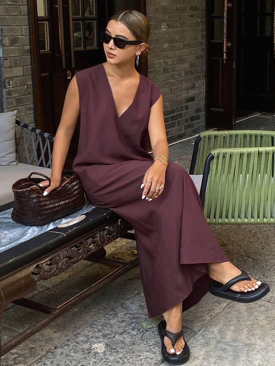 SHEIN FIOLETOWA MAXI SUKIENKA S06__XL