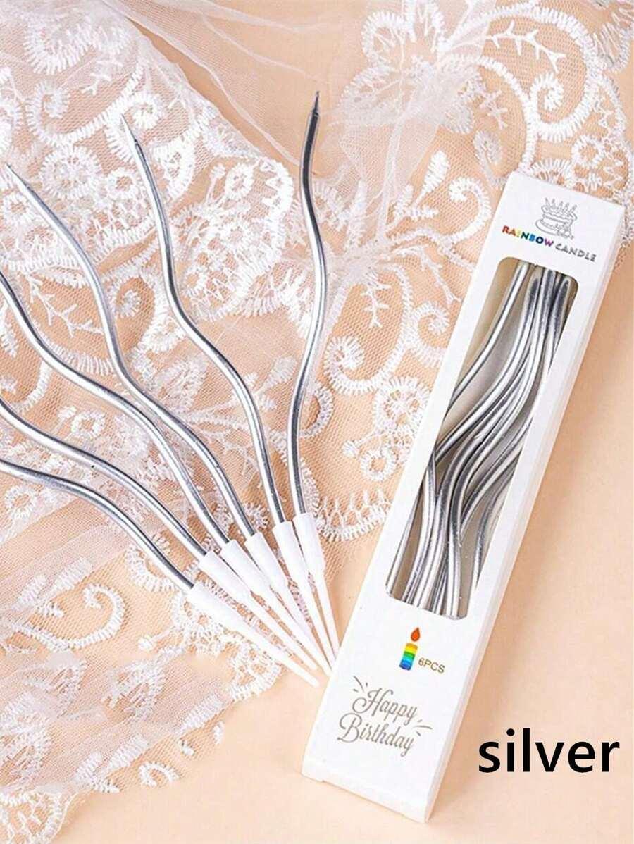 SHEIN SREBRNE ŚWIECE 4-PACK S07