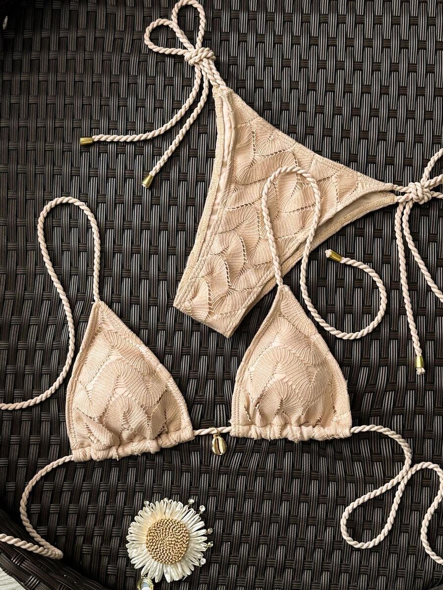 SHEIN WIĄZANY DWUCZĘŚCIOWY STRÓJ KĄPIELOWY S09__S