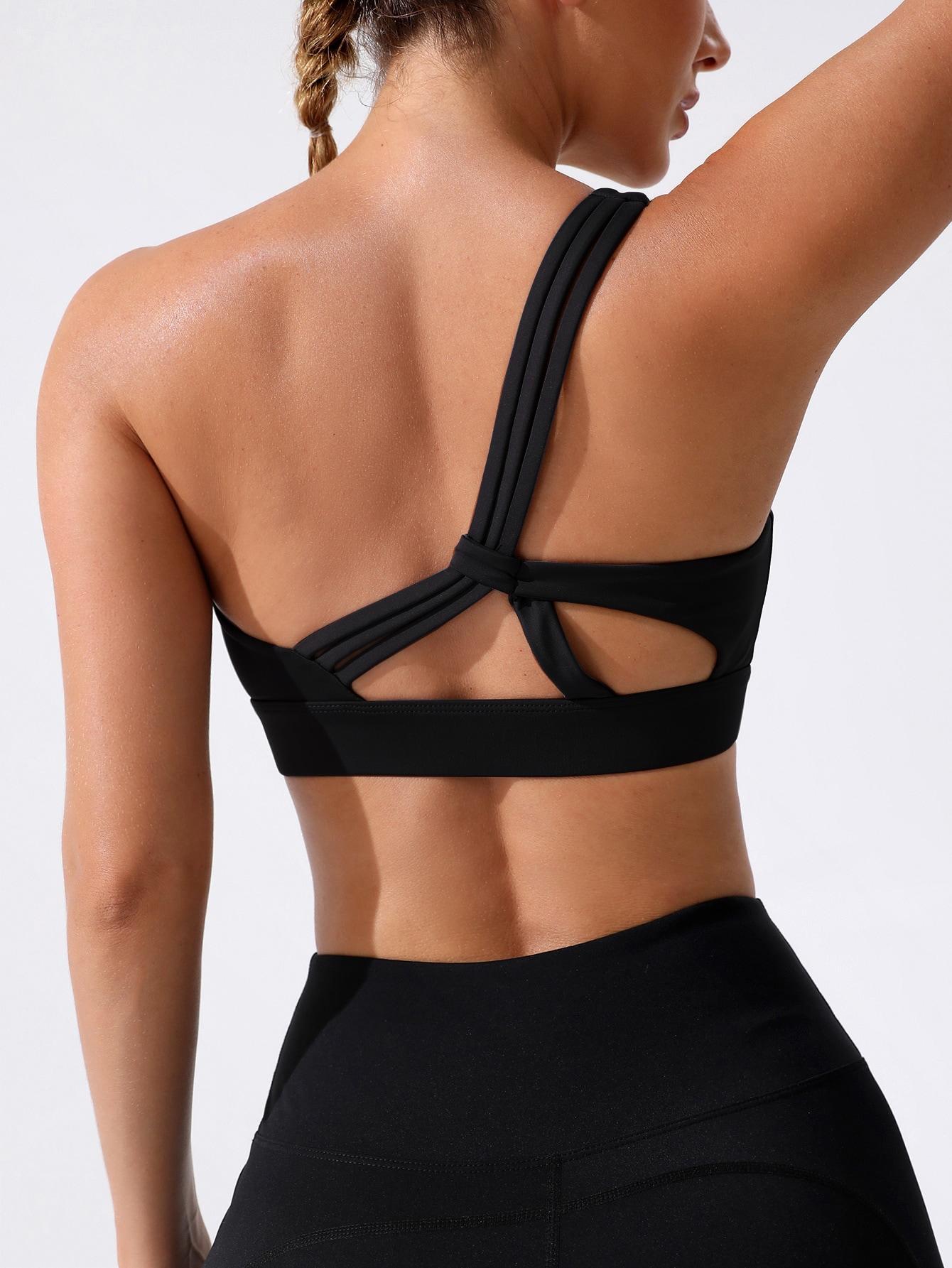 SHEIN CZARNY STANIK SPORTOWY S06__S