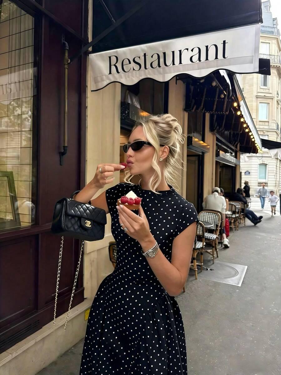 SHEIN CZARNA MAXI SUKIENKA S06__S