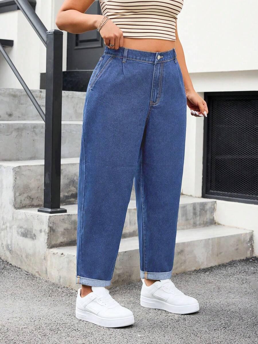 SHEIN SPODNIE JEANS WYSOKI STAN S06__46