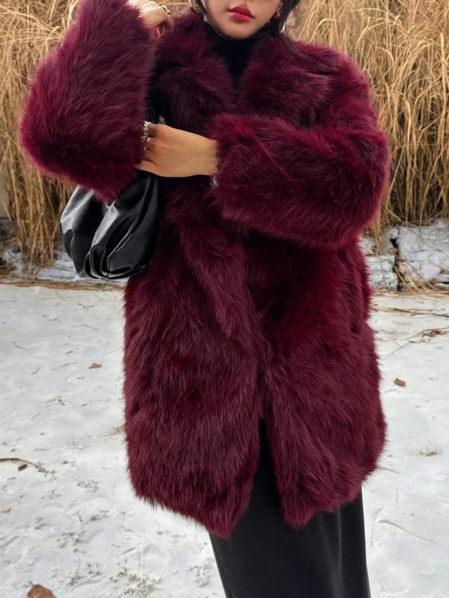 SHEIN BORDOWE SZTUCZNE FUTRO W01__S