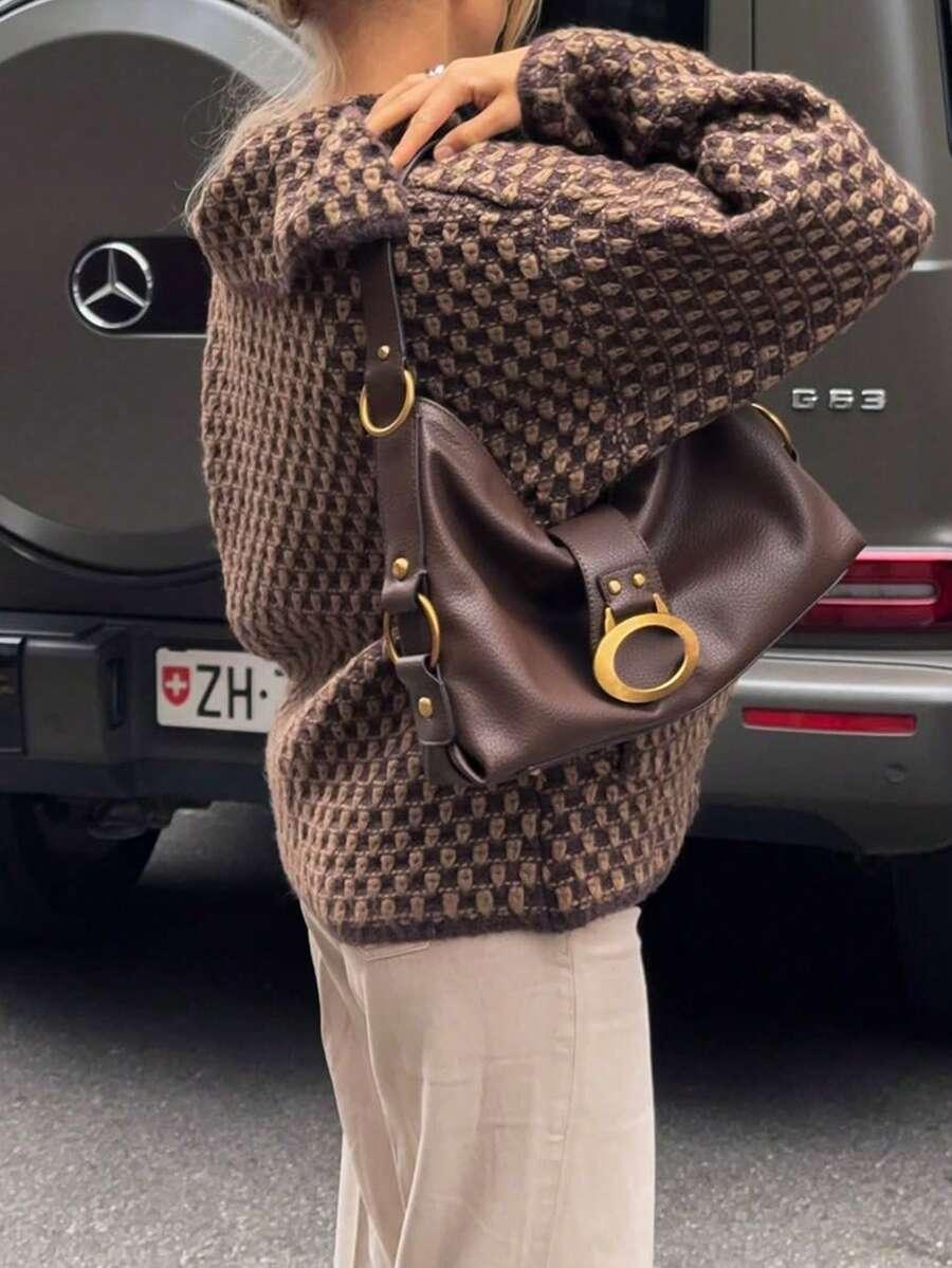 SHEIN SWETER GUZIKI KIESZENIE