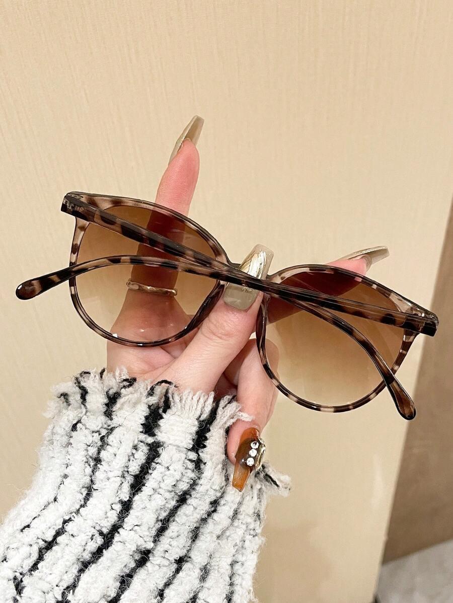 SHEIN BRĄZOWE OKULARY PRZECIWSŁONECZNE S07