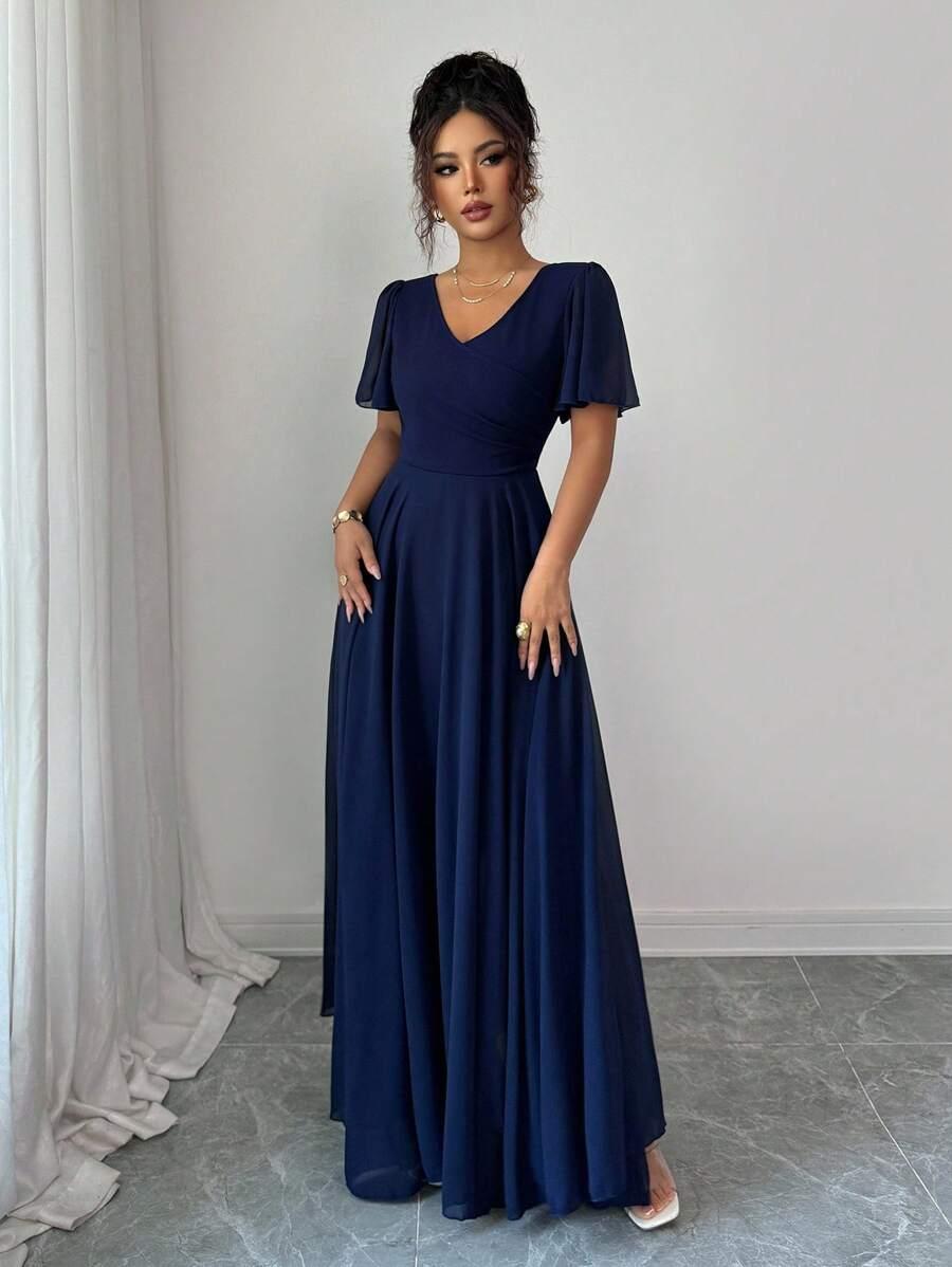 SHEIN GRANATOWA MAXI SUKIENKA S06__L