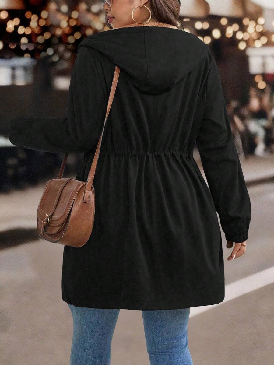 EMERY ROSE CZARNA KURTKA PARKA Z KAPTUREM W01__48