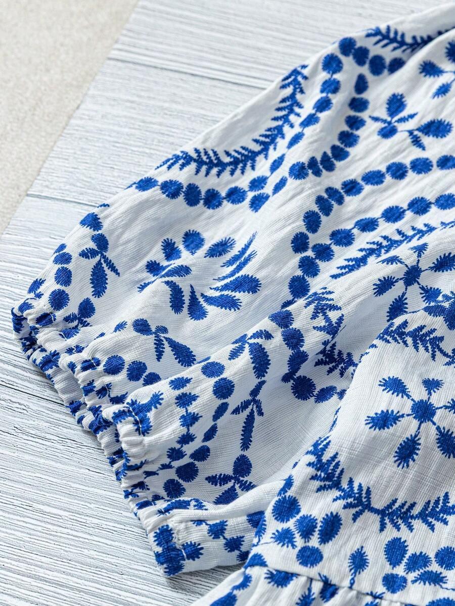 SHEIN NIEBIESKA BLUZKA PRINT S06__M