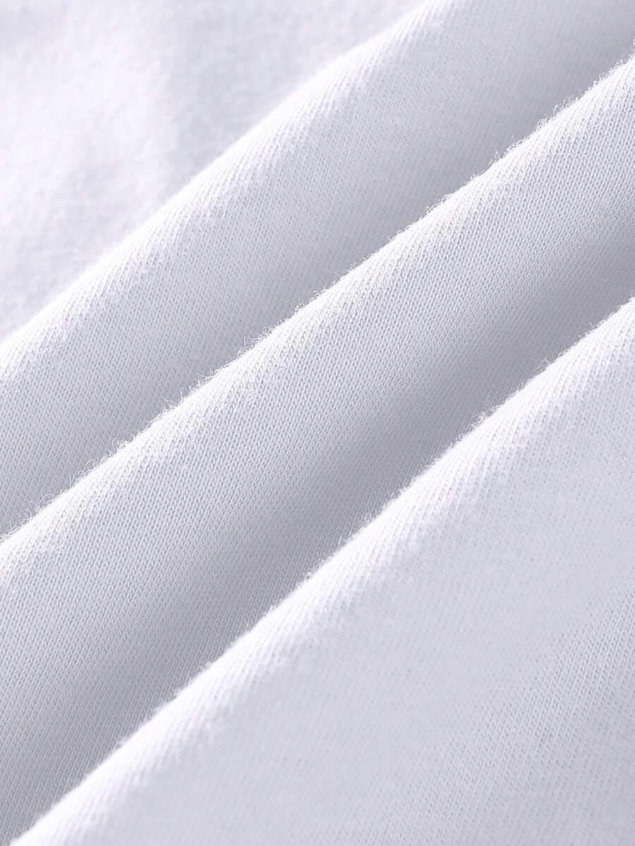 SHEIN BIAŁY T-SHIRT NADRUK NAPISY S06__M