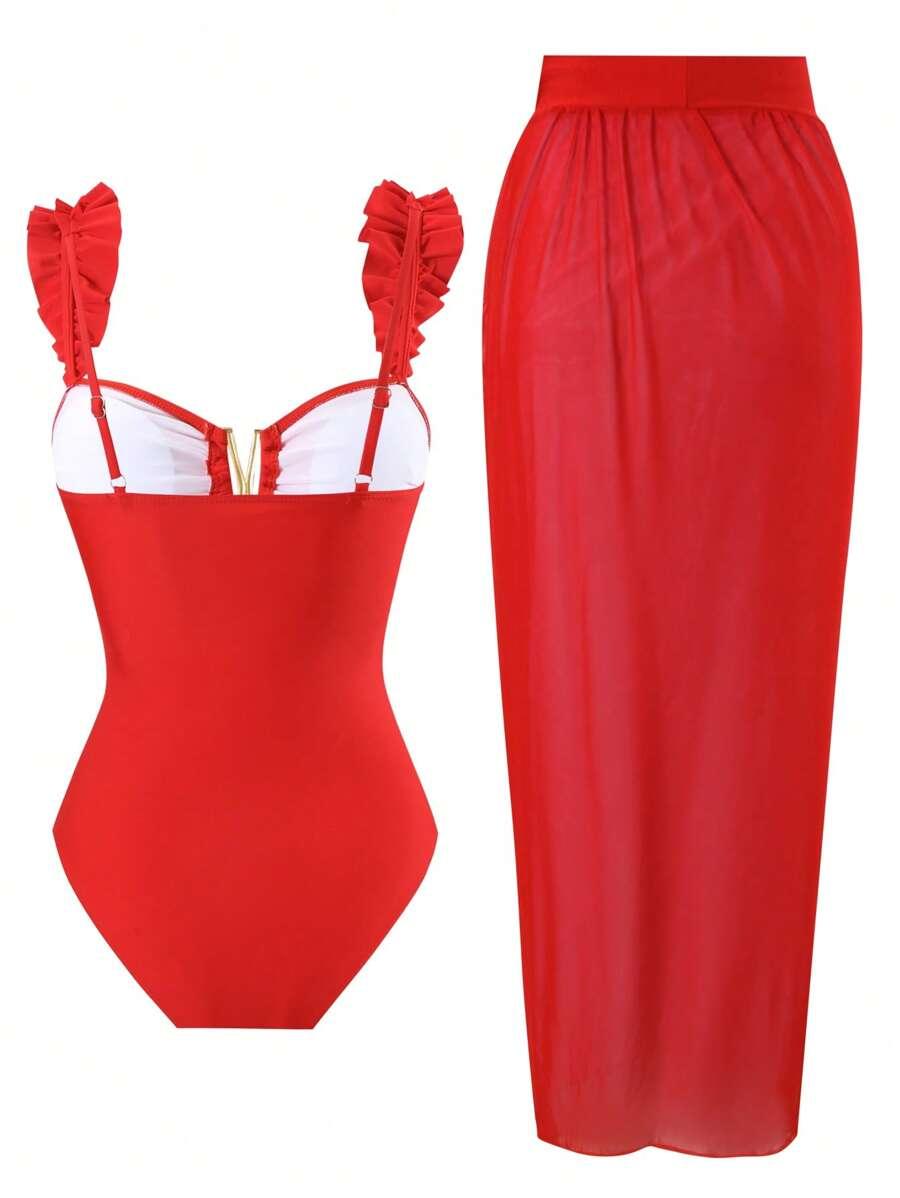 SWIM OASIS JEDNOCZĘŚCIOWY STRÓJ KĄPIELOWY SPÓDNICA S09__XXL