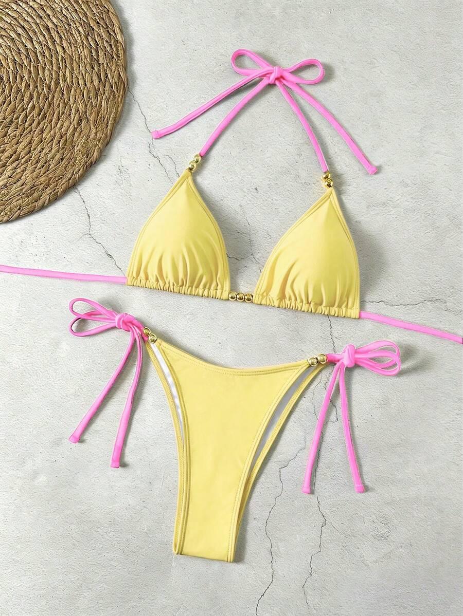 SHEIN DWUCZĘŚCIOWY STRÓJ KĄPIELOWY S09__XS