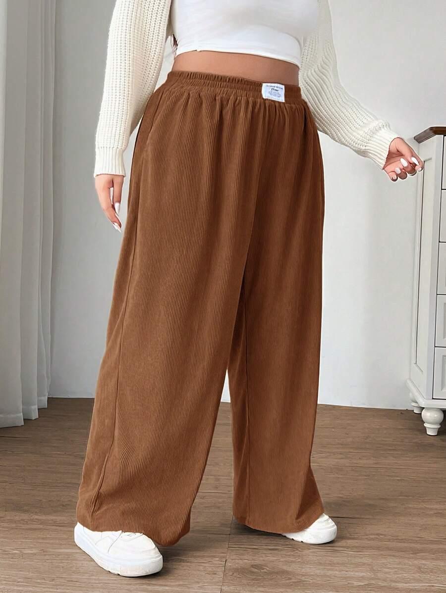 SHEIN BRĄZOWE SPODNIE CASUAL S06__52