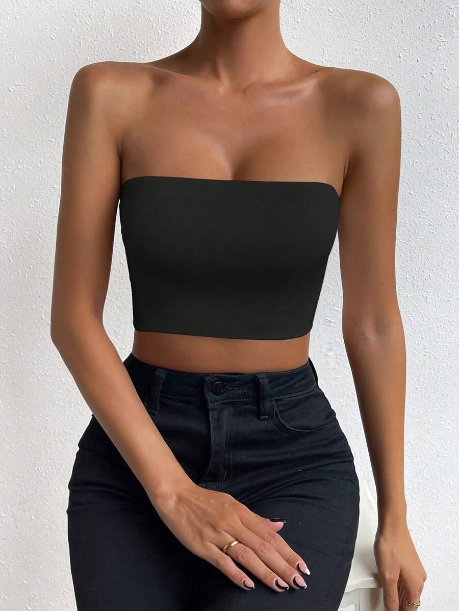 SHEIN CZARNY TOP TUBA S06__M