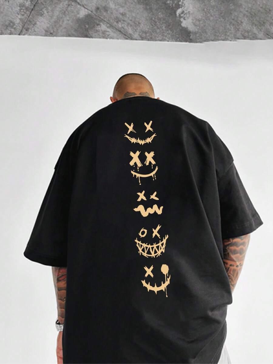 SHEIN CZARNY T-SHIRT OKRĄGŁY DEKOLT S09__XL