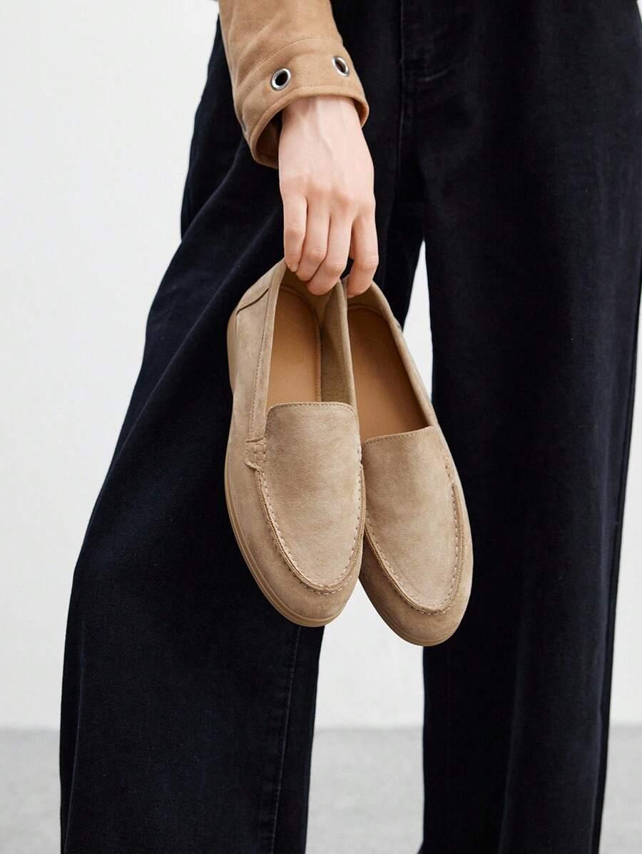 SHEIN BEŻOWE MOKASYNY CASUAL S06__39