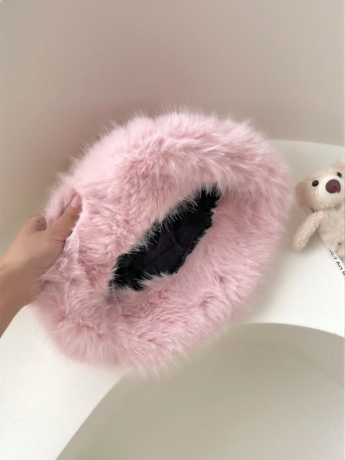 SHEIN RÓŻOWA CZAPKA ZIMOWA W01__56/58