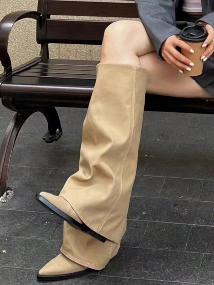 SHEIN BEŻOWE KOZAKI OBCAS W01__36,5