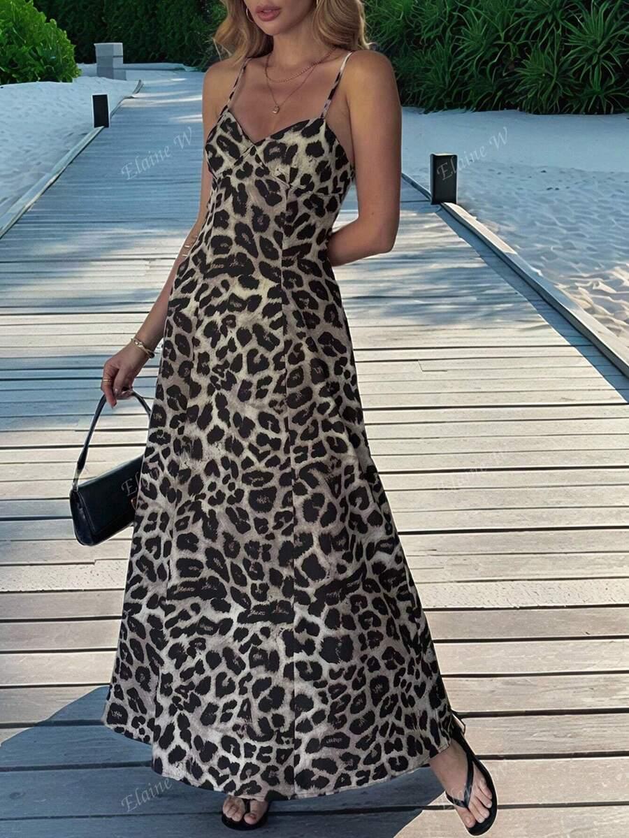 SHEIN MAXI SUKIENKA ANIMAL PRINT S06__M