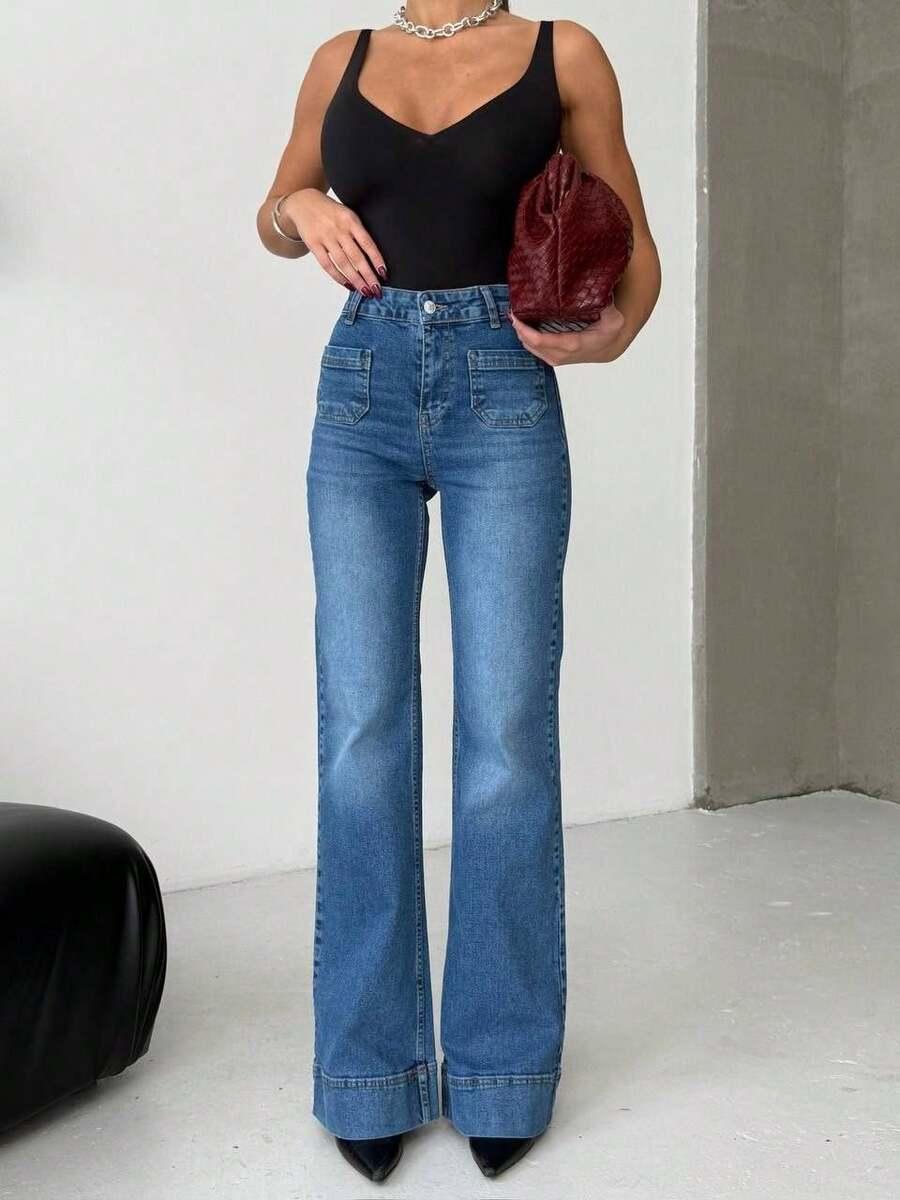 SHEIN NIEBIESKIE SPODNIE JEANS S06__S