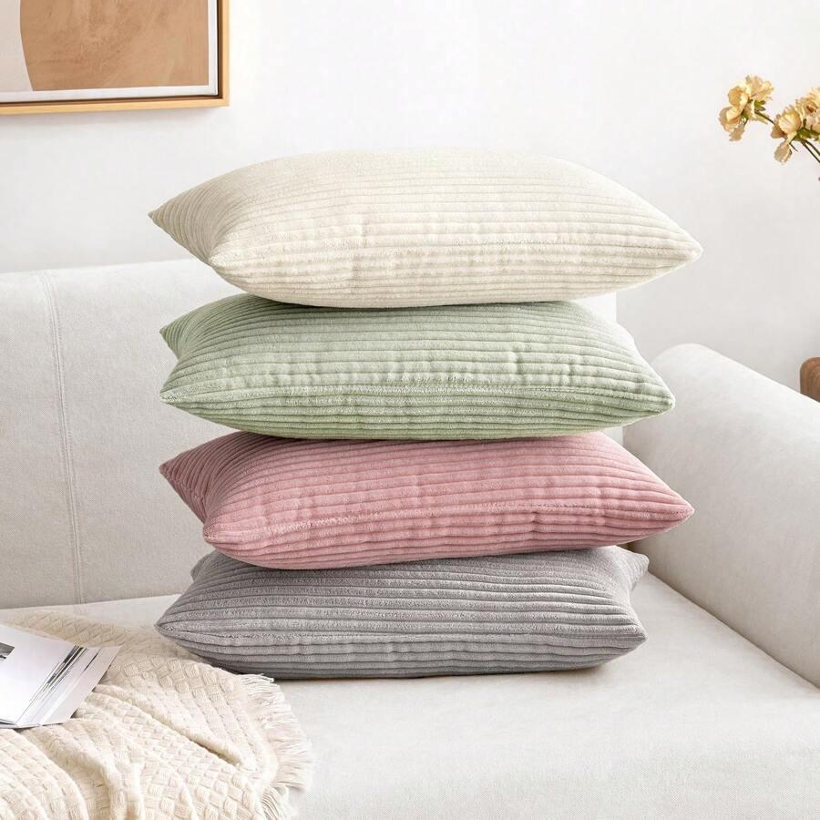 SHEIN BEŻOWA POSZEWKA NA PODUSZKĘ TEKSTURA S07__30X50CM