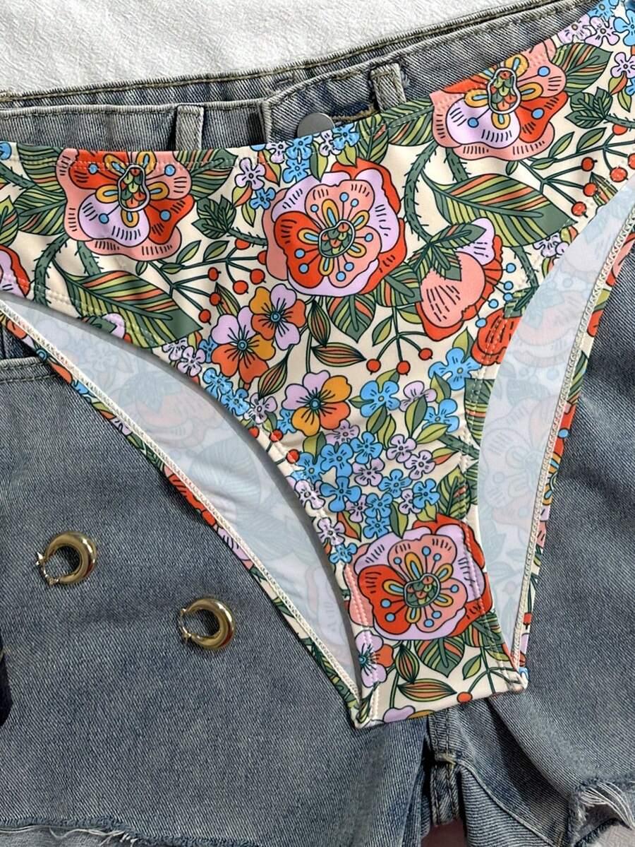 SWIM VCAY DWUCZĘŚCIOWY STRÓJ KĄPIELOWY WZÓR KWIATY S09__XL
